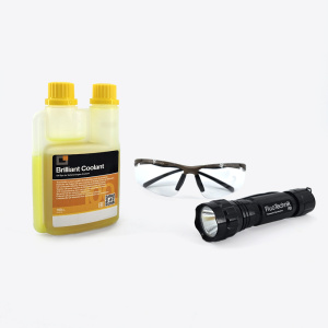 Kit traceur UV pour système de refroidissement véhicule + lunette + lampe UV - 100ml