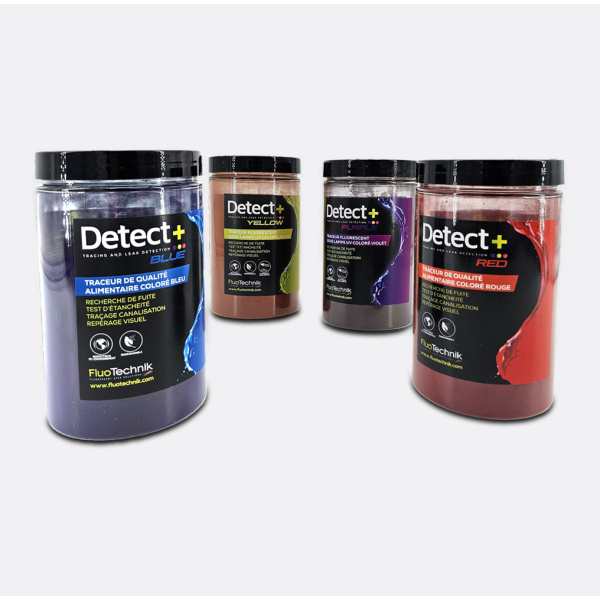 Pack  4 couleurs colorant de traçage et détection de fuite poudre - DETECT+