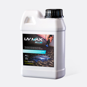 Traceur pour détection de fuite et test d'étanchéité liquide - FLUORESCENT INCOLORE -  UV MAX BLUE