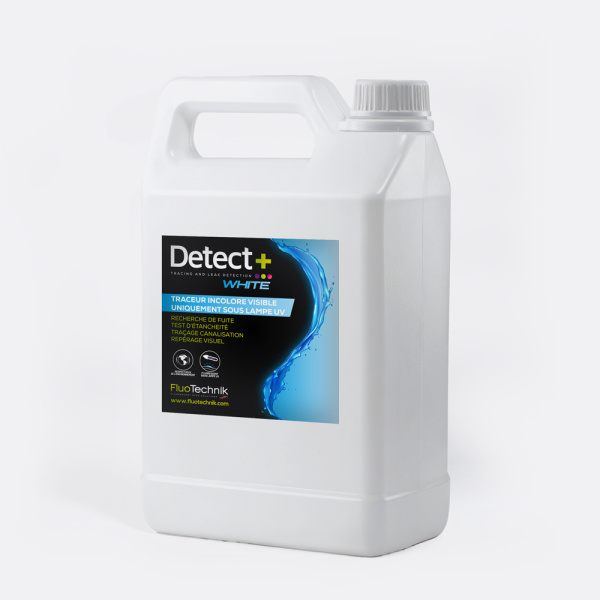Traceur pour recherche de fuite test d'étanchéité liquide concentré INCOLORE FLUORESCENT - DETECT+ WHITE