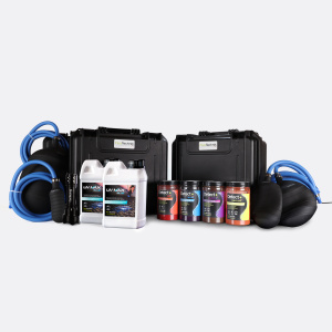 Kits traçage et détection de fuite 4 Couleurs + 2 incolores + 4 Ballons obturateurs - PACK PRO Expert lampe UV 6W