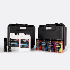 Kit traçage et détection de fuite 4 couleurs + 2 incolores - Lampe UV précision - PACK PRO