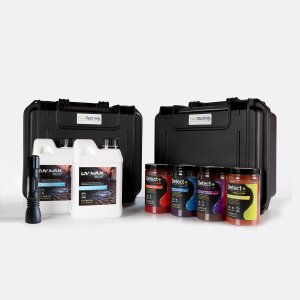 Kit traçage et détection de fuite - 4 couleurs + 2 incolores- PACK PRO LAMPE  UV 6 W
