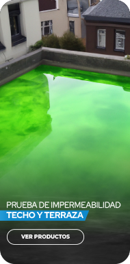 Prueba de estanqueidad para techos y terrazas
