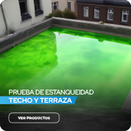 Prueba de estanqueidad para techos y terrazas