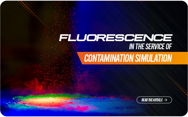 Fluorescence in the Service of Contamination Simulation