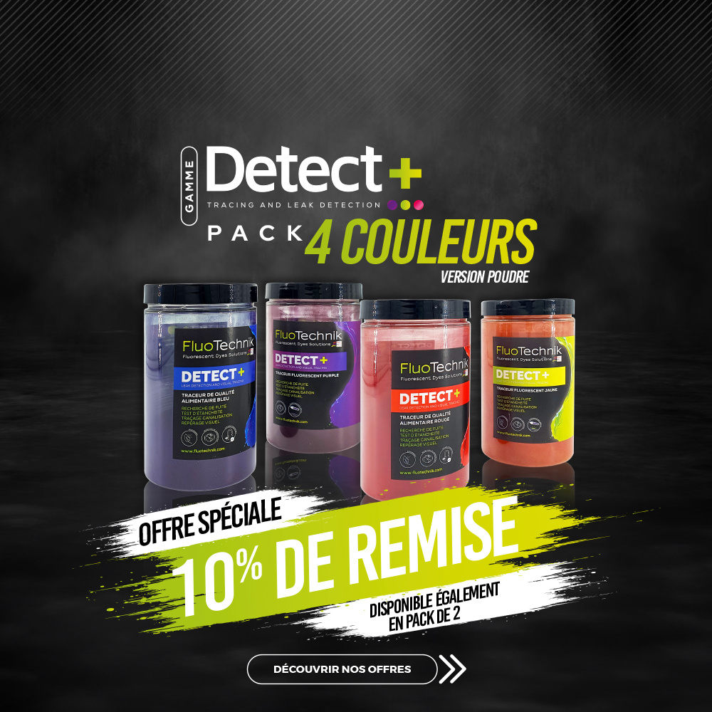 Colorant de traçage et détection de fuite poudre ROUGE Alimentaire -  DETECT+ RED